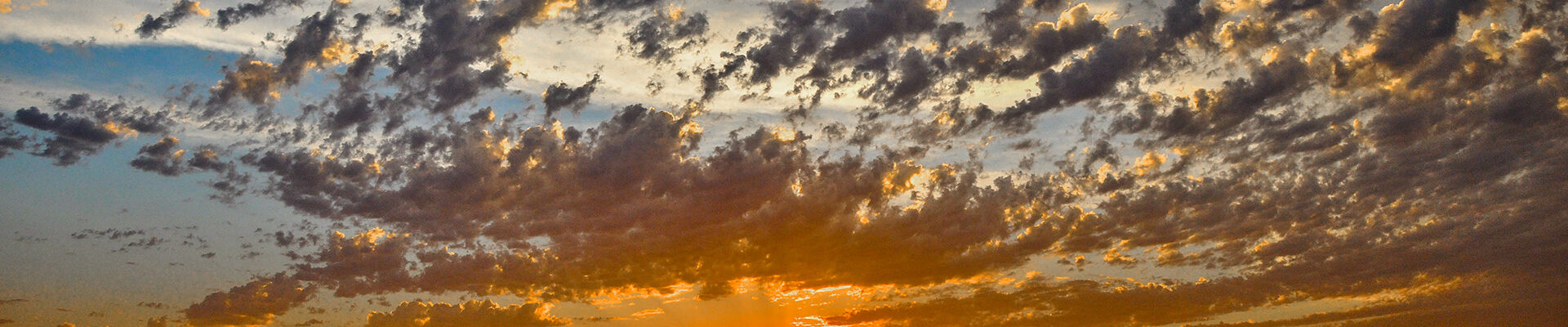 Sunset sky over cowlitz county